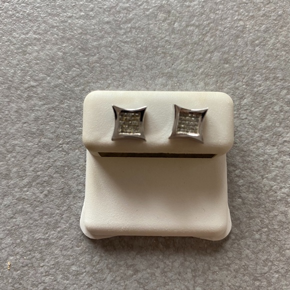 14k White Gold Pave Diamond Baguette Stud Earrings Avianne Trax NYC Mr Flawless - Picture 6 of 10